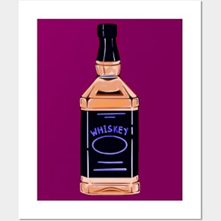 whiskey bottle pop art Posters and Art